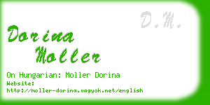 dorina moller business card
